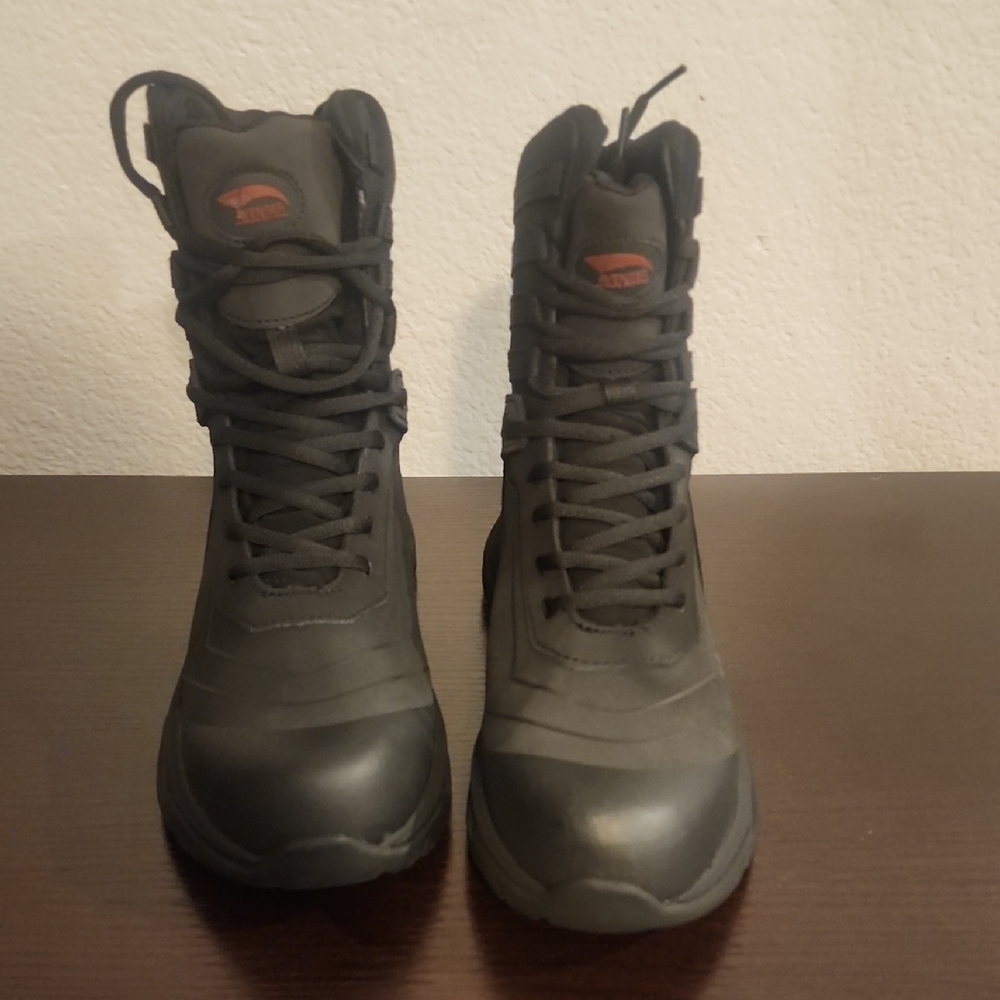 Avenger Black and Red Work Boots